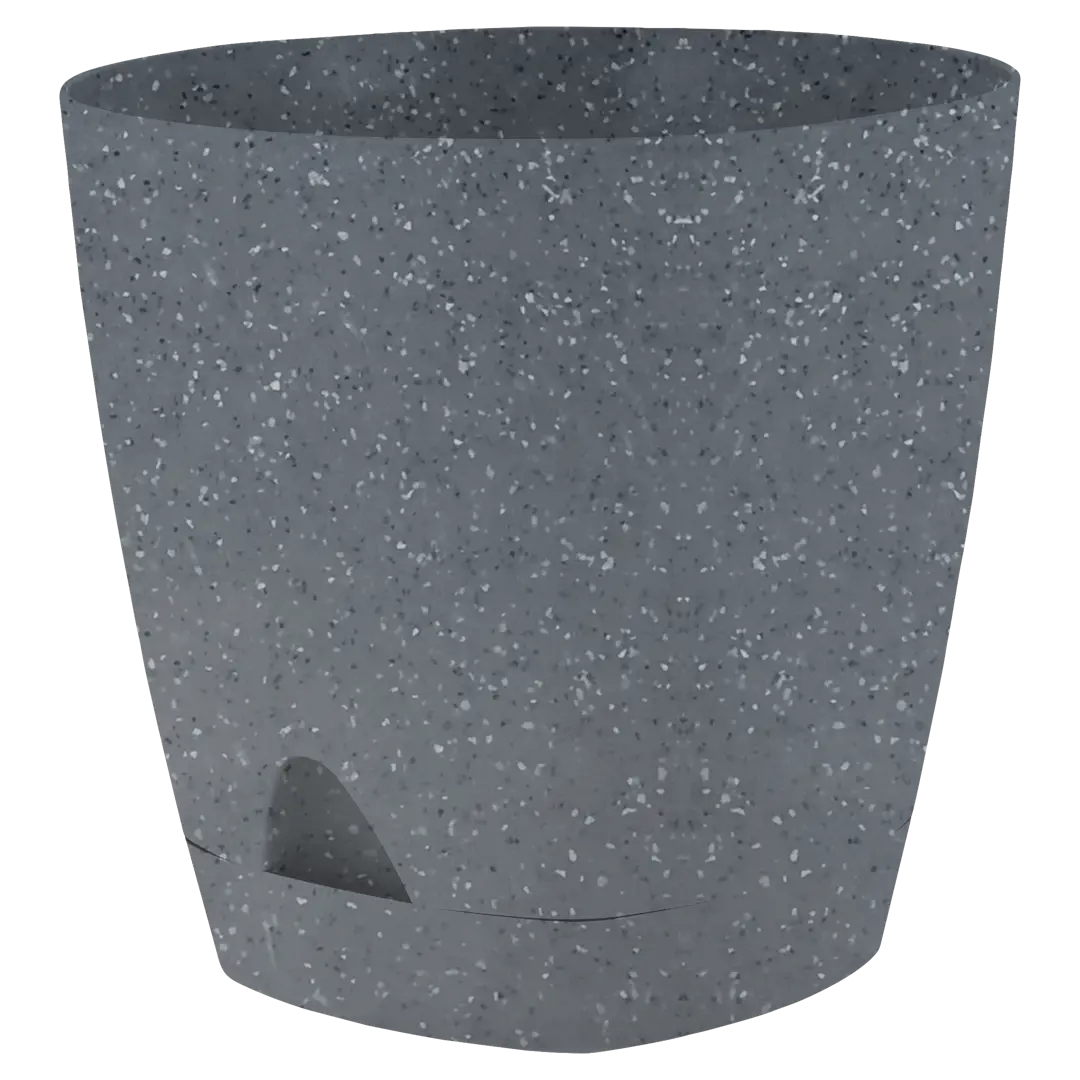 

Горшок цветочный Ingreen Stone 11 h10.7 см v0.65 л пластик темный серый