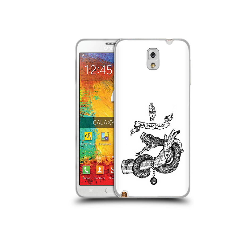 

Чехол MyPads Tocco для Samsung Galaxy Note 3 змея на руке рисунок, Прозрачный, Tocco