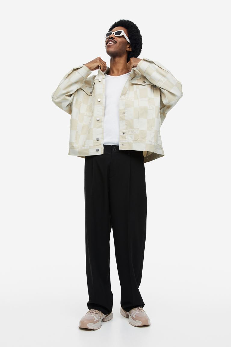 

Джинсовая куртка мужская H&M 1131213003 бежевая S (доставка из-за рубежа), Бежевый, 1131213003
