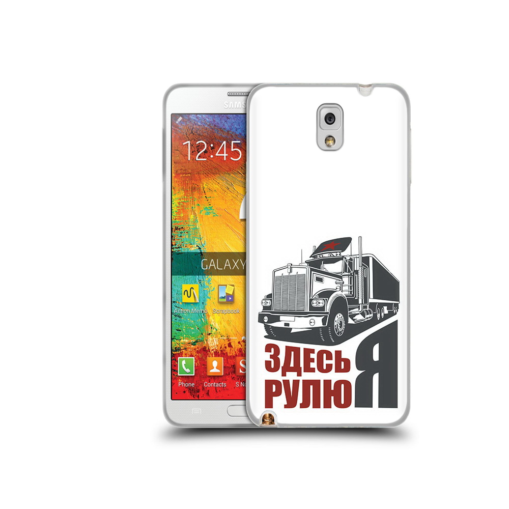 

Чехол MyPads Tocco для Samsung Galaxy Note 3 здесь я рулю, Прозрачный, Tocco