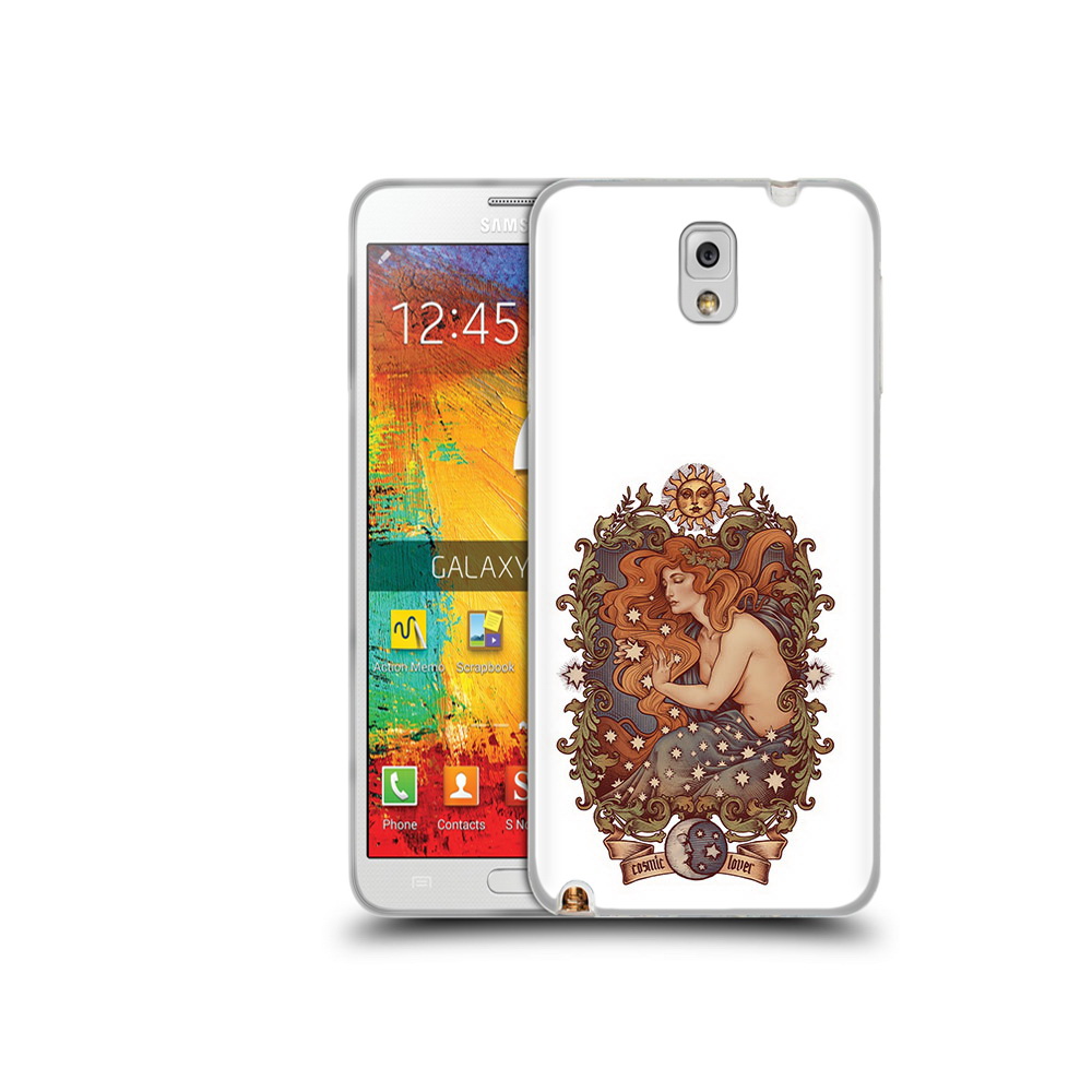 

Чехол MyPads Tocco для Samsung Galaxy Note 3 звездная девушка абстракция, Прозрачный, Tocco