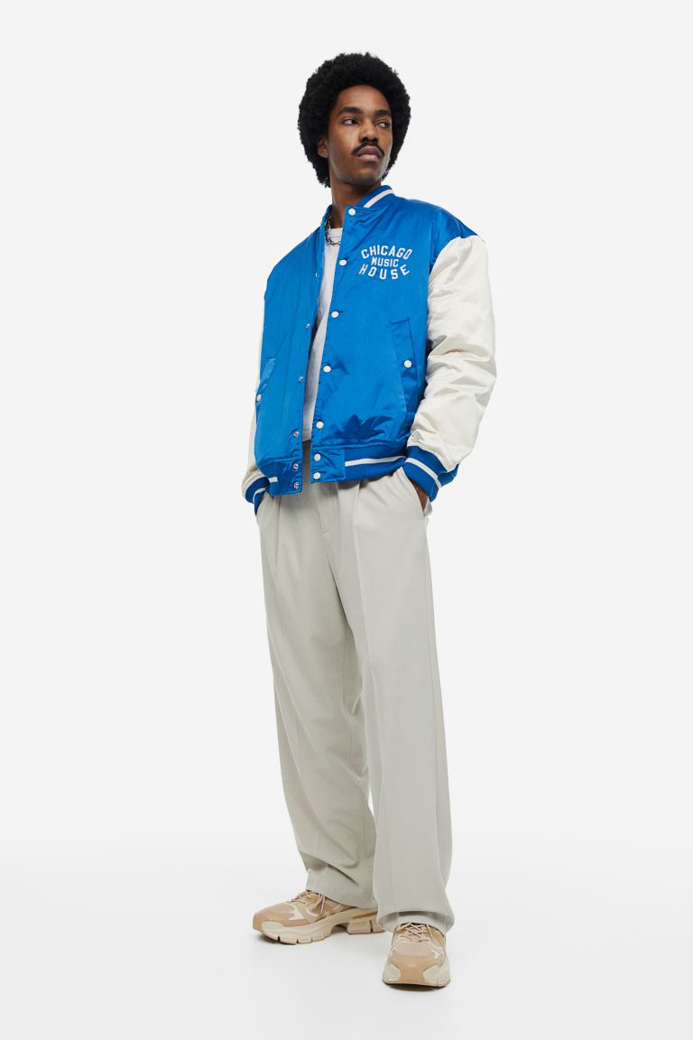 

Бомбер мужской H&M 1131185002 голубой L (доставка из-за рубежа), 1131185002