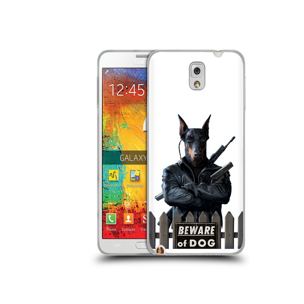 

Чехол MyPads Tocco для Samsung Galaxy Note 3 доберман, Прозрачный, Tocco