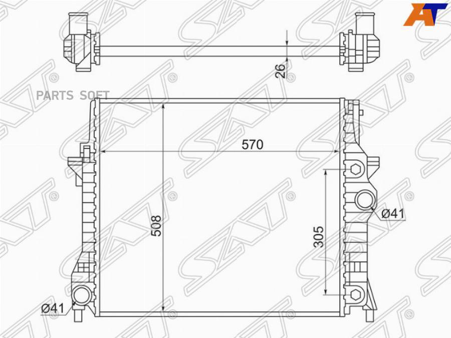 

SAT Радиатор JAGUAR XF 08-/S-TYPE 02-