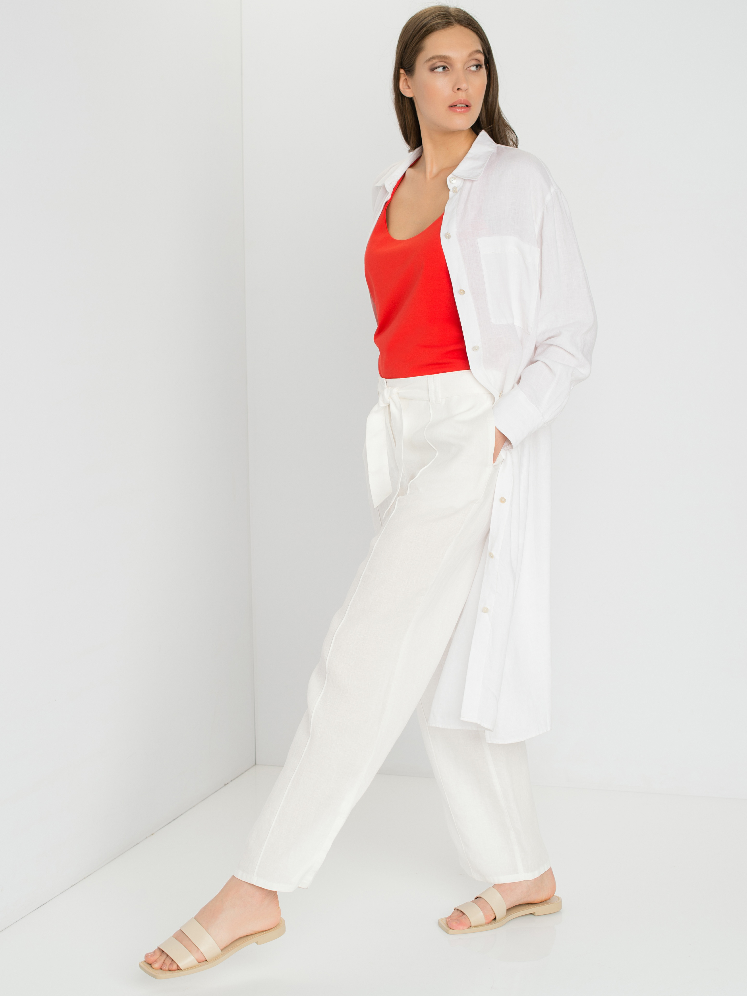 

Брюки женские Gerry Weber 622085-66225-99600- белые 48R, 622085-66225-99600-