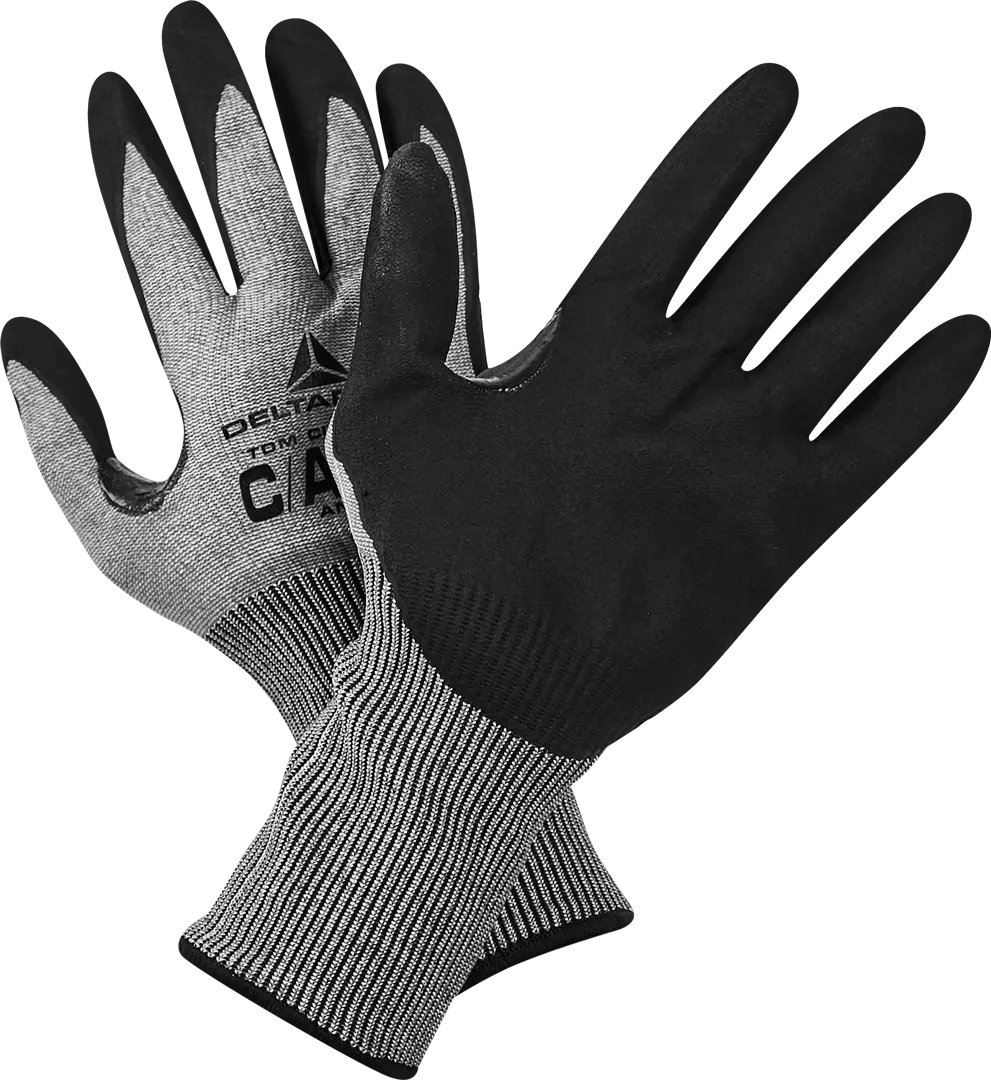 Перчатки с нитриловым покрытием Delta Plus VECUTC01GR09 размер 9 антипорезные перчатки маслобензостойкие с нитриловым покрытием размер 10 5 xl