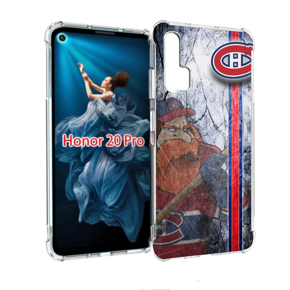 

Чехол бампер MyPads монреаль канадиенс для Honor 20 Pro противоу, Прозрачный, Tocco