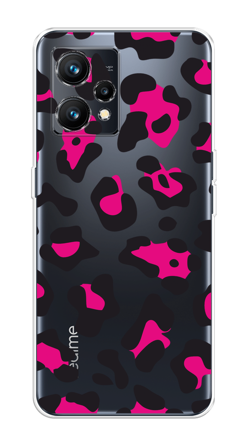 

Чехол на Realme 9 4G "Pink cow spots", Черный;розовый, 258750-1