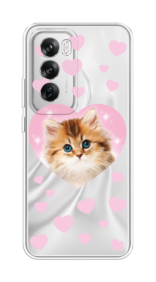 

Чехол на Oppo Reno 12 "Котенок в сердце", Розовый;оранжевый;белый;прозрачный, 2517450-1