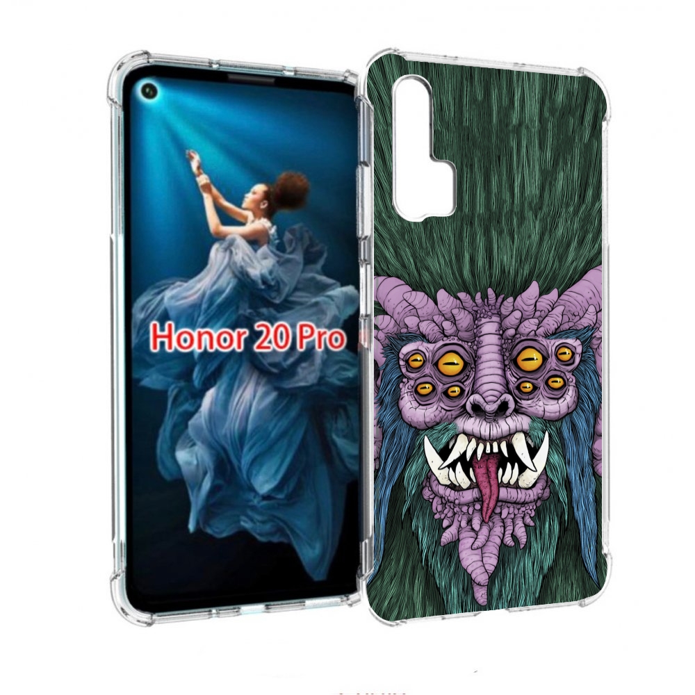 

Чехол бампер MyPads многоглазый черт для Honor 20 Pro противоуда, Прозрачный, Tocco