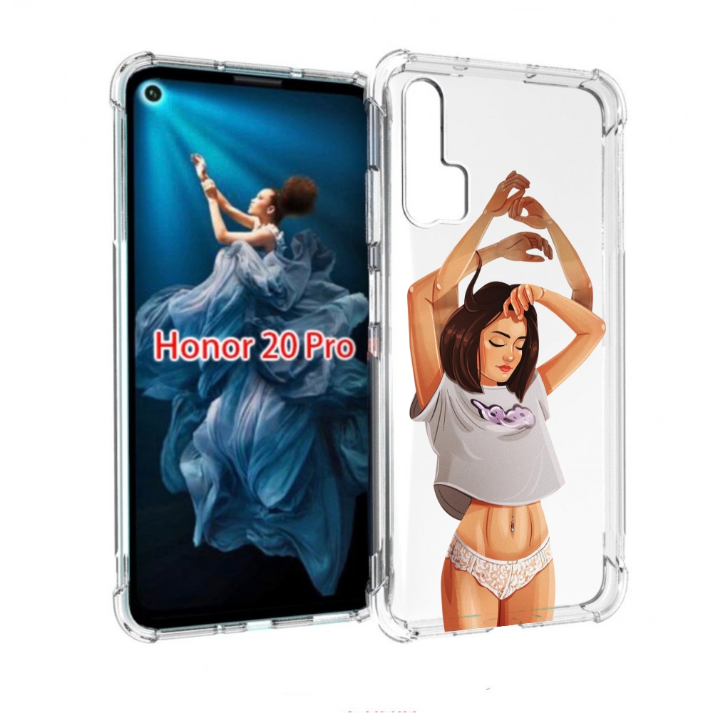 

Чехол бампер MyPads много-рук женский для Honor 20 Pro противоуд, Прозрачный, Tocco
