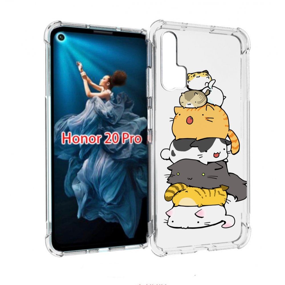 

Чехол бампер MyPads много-маленьких-котиков для Honor 20 Pro про, Прозрачный, Tocco