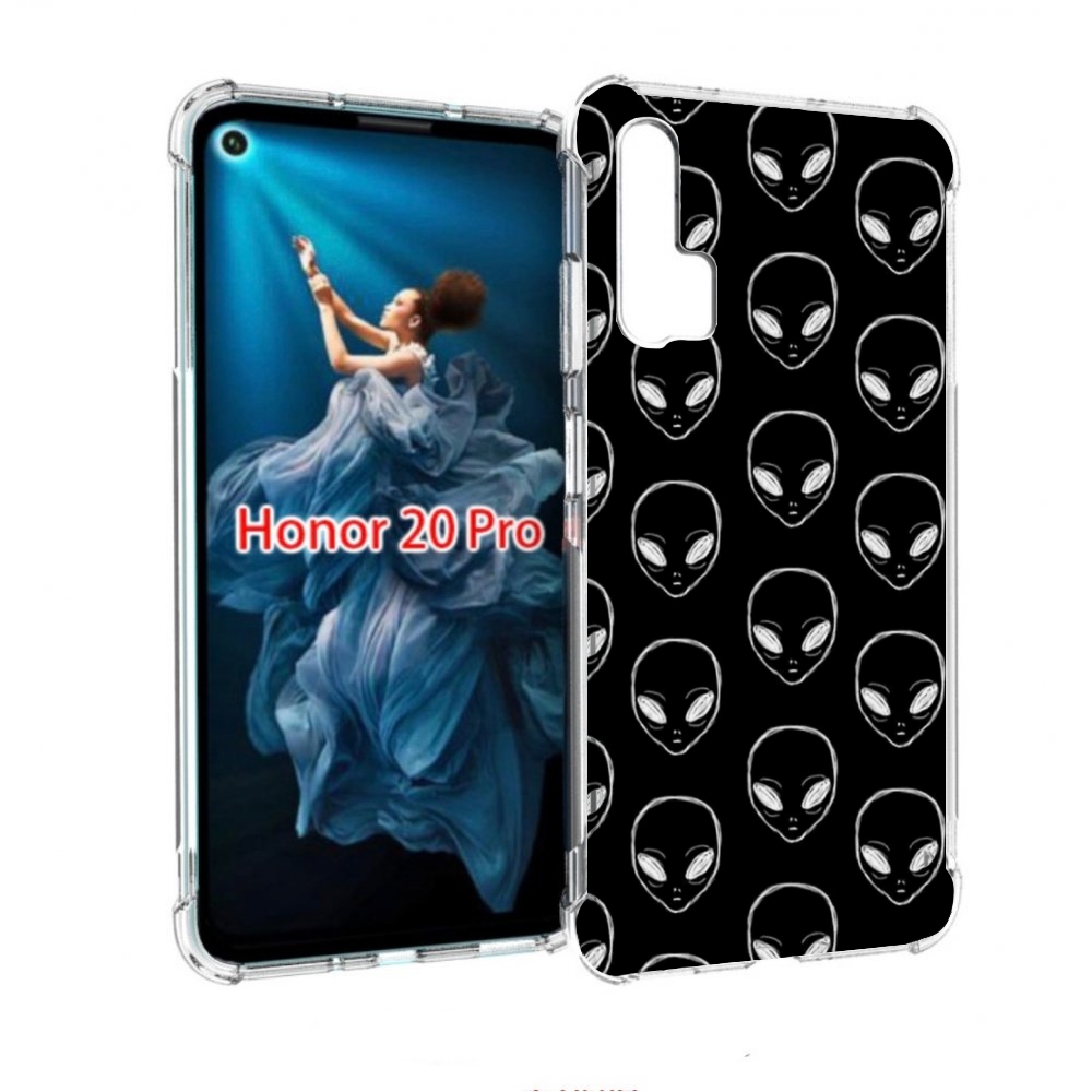 

Чехол бампер MyPads мини-инопланетяне для Honor 20 Pro противоуд, Прозрачный, Tocco