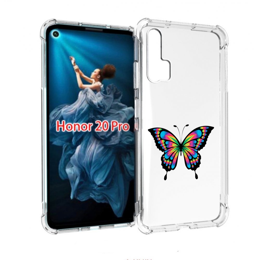 

Чехол бампер MyPads мини-бабочка для Honor 20 Pro противоударный, Прозрачный, Tocco
