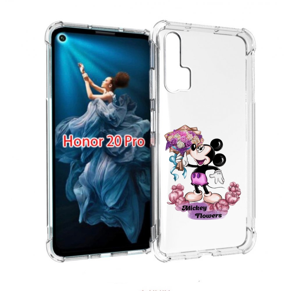 

Чехол бампер MyPads микки-с-цветами женский для Honor 20 Pro про, Прозрачный, Tocco