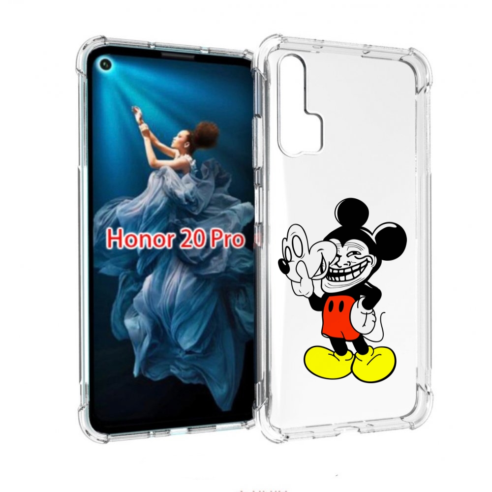 

Чехол бампер MyPads микки-маус-троллер для Honor 20 Pro противоу, Прозрачный, Tocco
