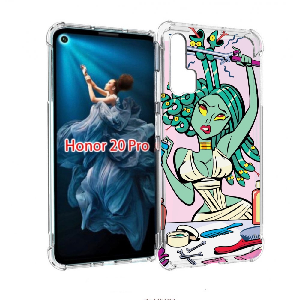 

Чехол бампер MyPads медуза расчесывается женский для Honor 20 Pr, Прозрачный, Tocco
