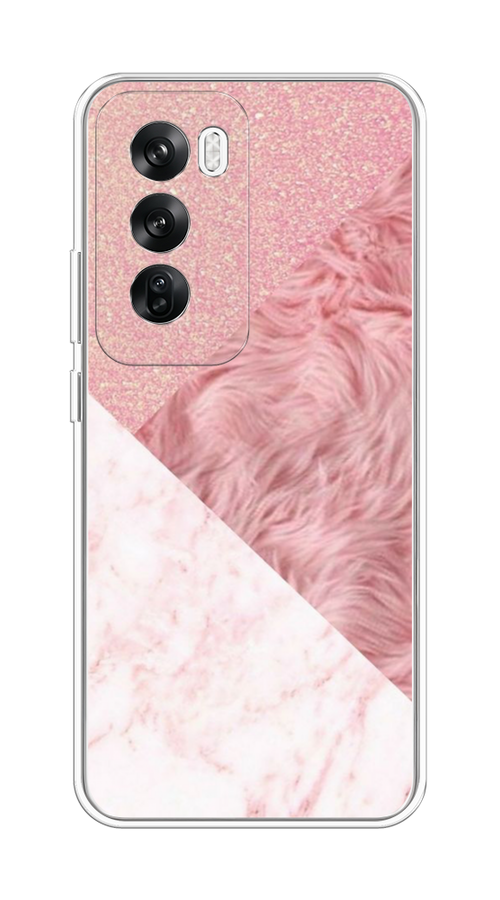 

Чехол на Oppo Reno 12 "Текстурные треугольники", Розовый;белый, 2517450-1