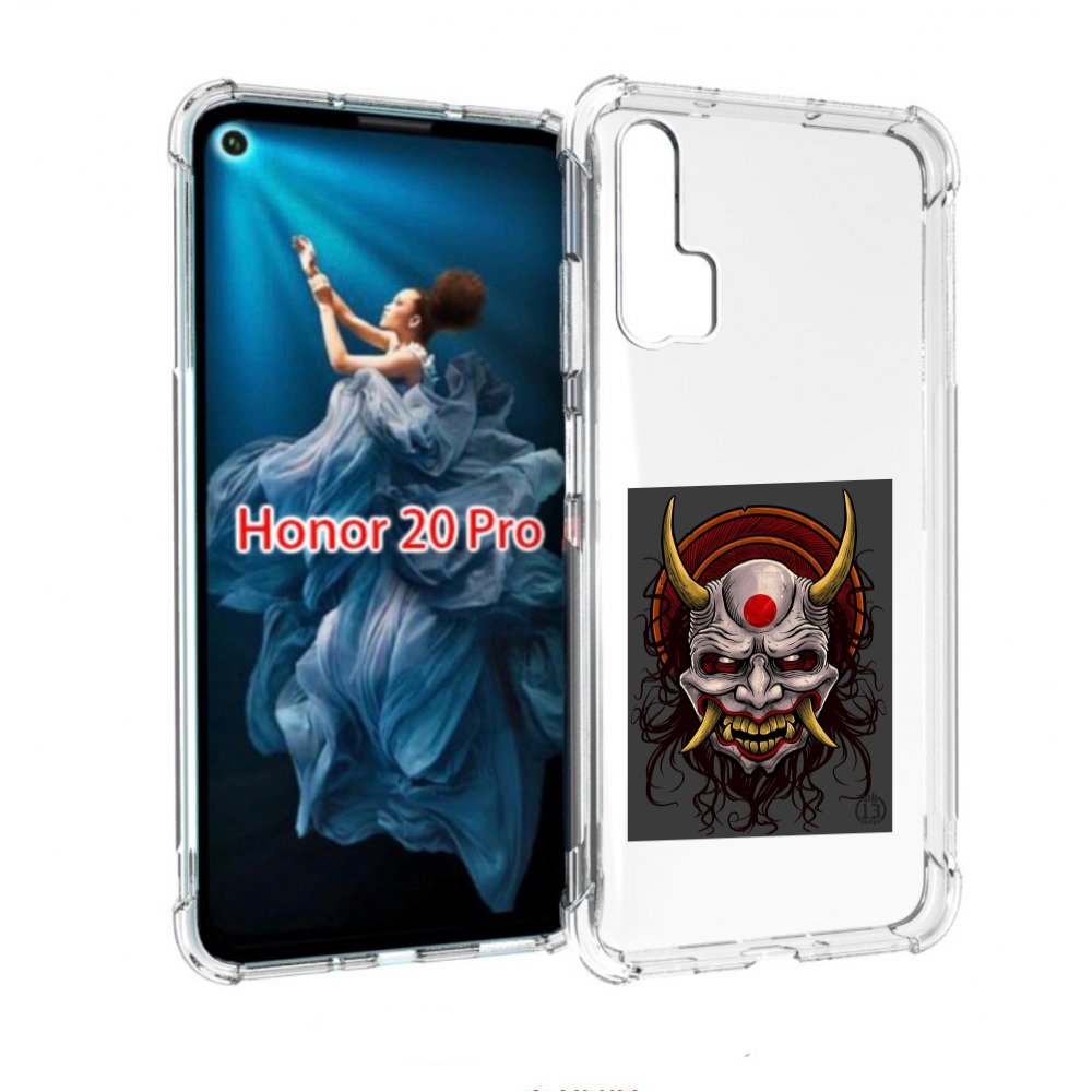 

Чехол бампер MyPads маска с клыками и рогами для Honor 20 Pro пр, Прозрачный, Tocco