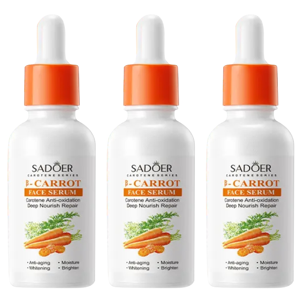 Сыворотка для лица Sadoer с экстрактом моркови 30млх3шт skinfood диски для лица carrot carotene с экстрактом и маслом моркови успокаивающие 60 0