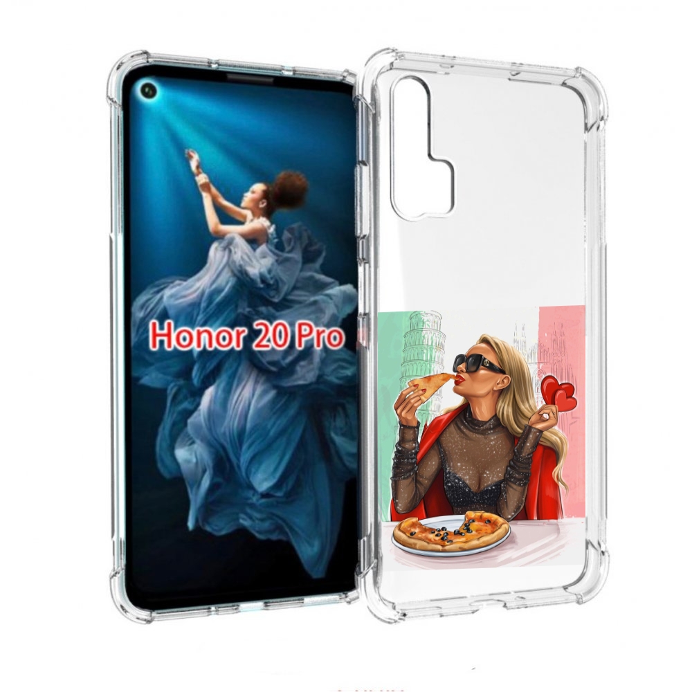 

Чехол бампер MyPads любительница-пиццы женский для Honor 20 Pro, Прозрачный, Tocco