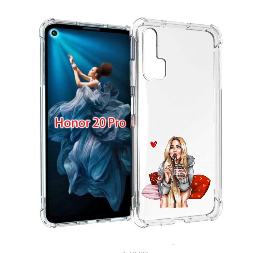

Чехол бампер MyPads любительница-нутеллы женский для Honor 20 Pr, Прозрачный, Tocco