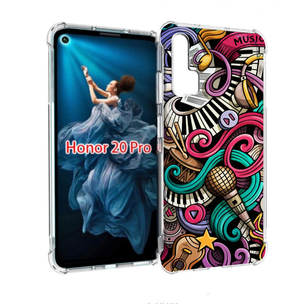 

Чехол бампер MyPads любимая-музыка для Honor 20 Pro противоударный, Прозрачный, Tocco