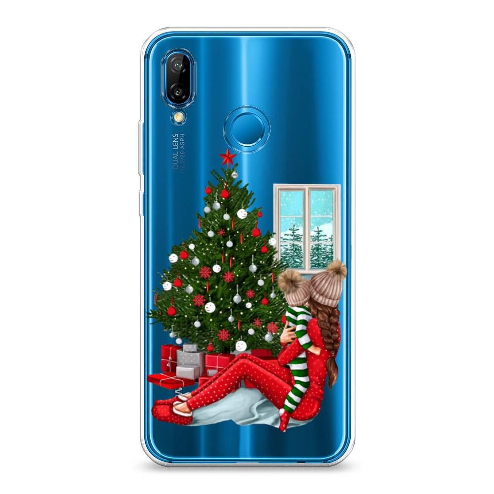 

Чехол на Huawei Nova 3E "Новый год с мамой", Красный;зеленый;голубой, 65650-6