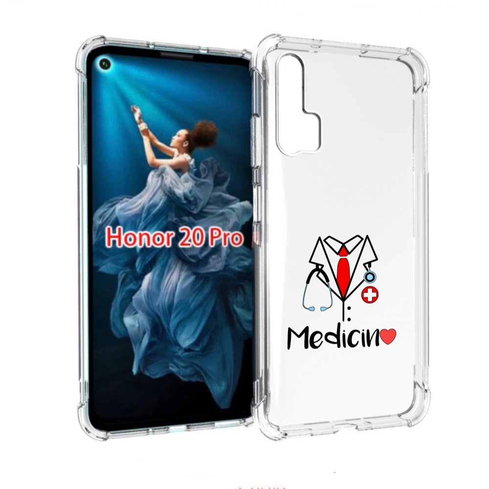 

Чехол бампер MyPads любимая медецина для Honor 20 Pro противоуда, Прозрачный, Tocco