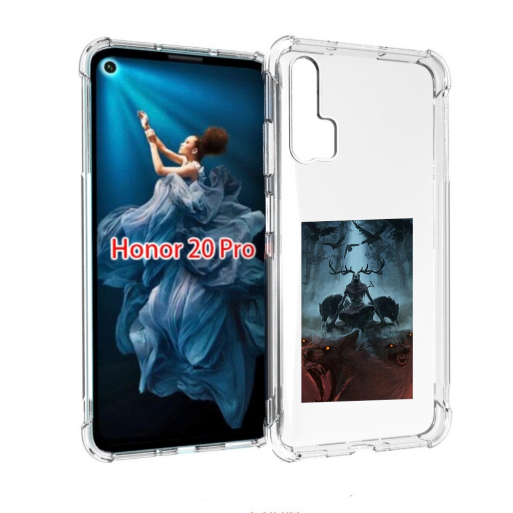 

Чехол бампер MyPads лось демон для Honor 20 Pro противоударный, Прозрачный, Tocco