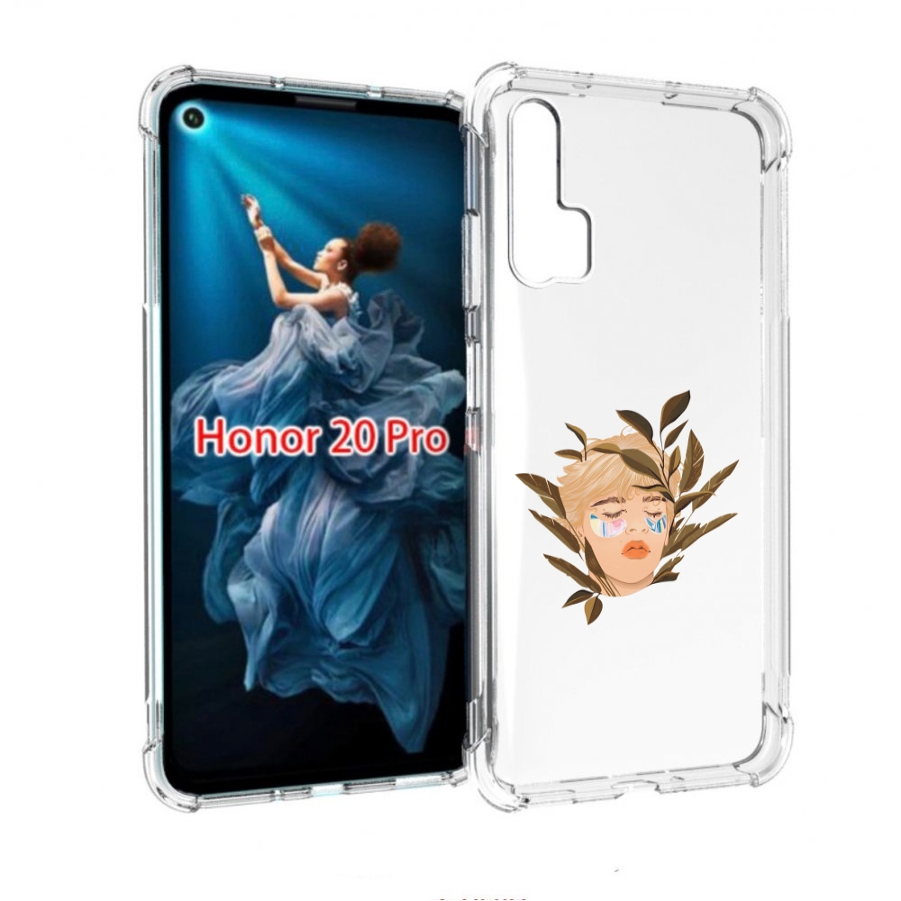 

Чехол бампер MyPads лицо-с-патчами для Honor 20 Pro противоударный, Прозрачный, Tocco
