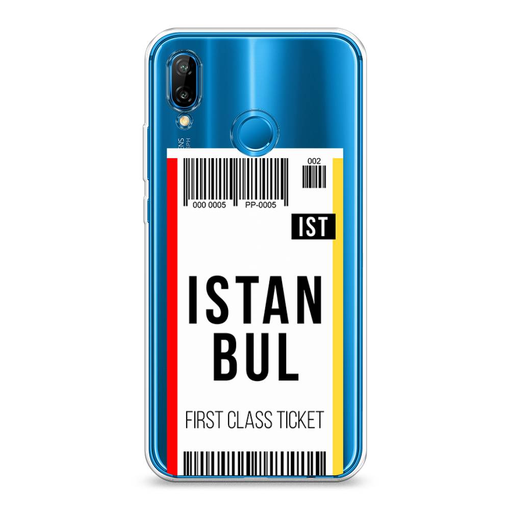 

Чехол на Huawei Nova 3E "Билет в Стамбул", Белый;черный;красный, 65650-6