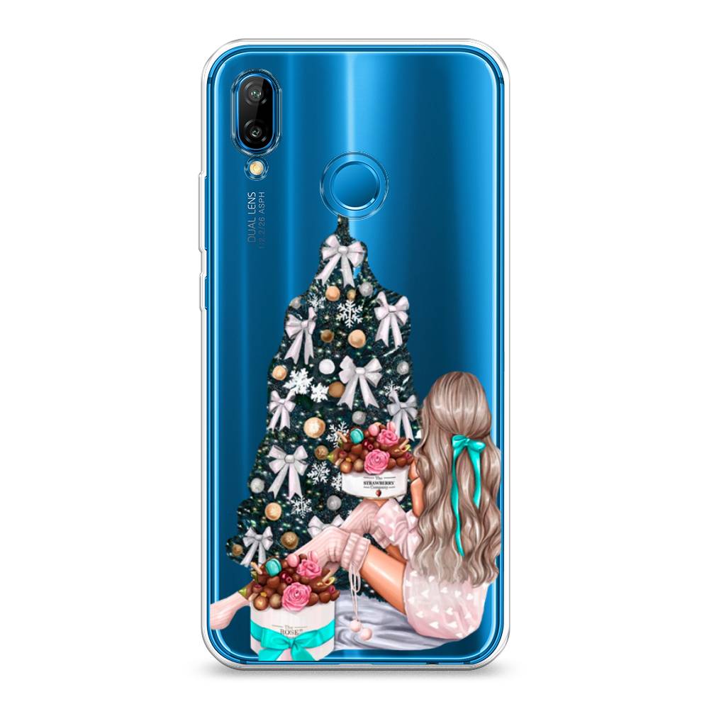 

Чехол на Huawei Nova 3E "New Year", Зеленый;бежевый;голубой, 65650-5