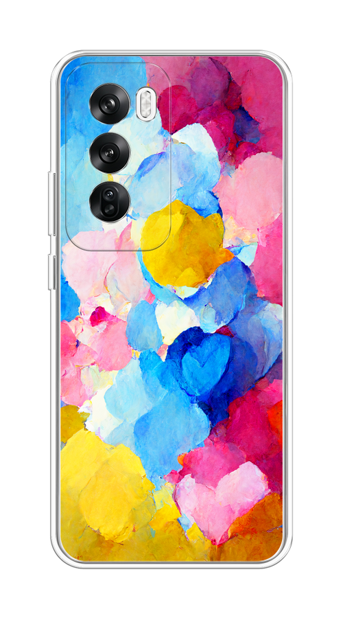 

Чехол на Oppo Reno 12 "Яркие пятна", Синий;голубой;желтый;розовый, 2517450-1