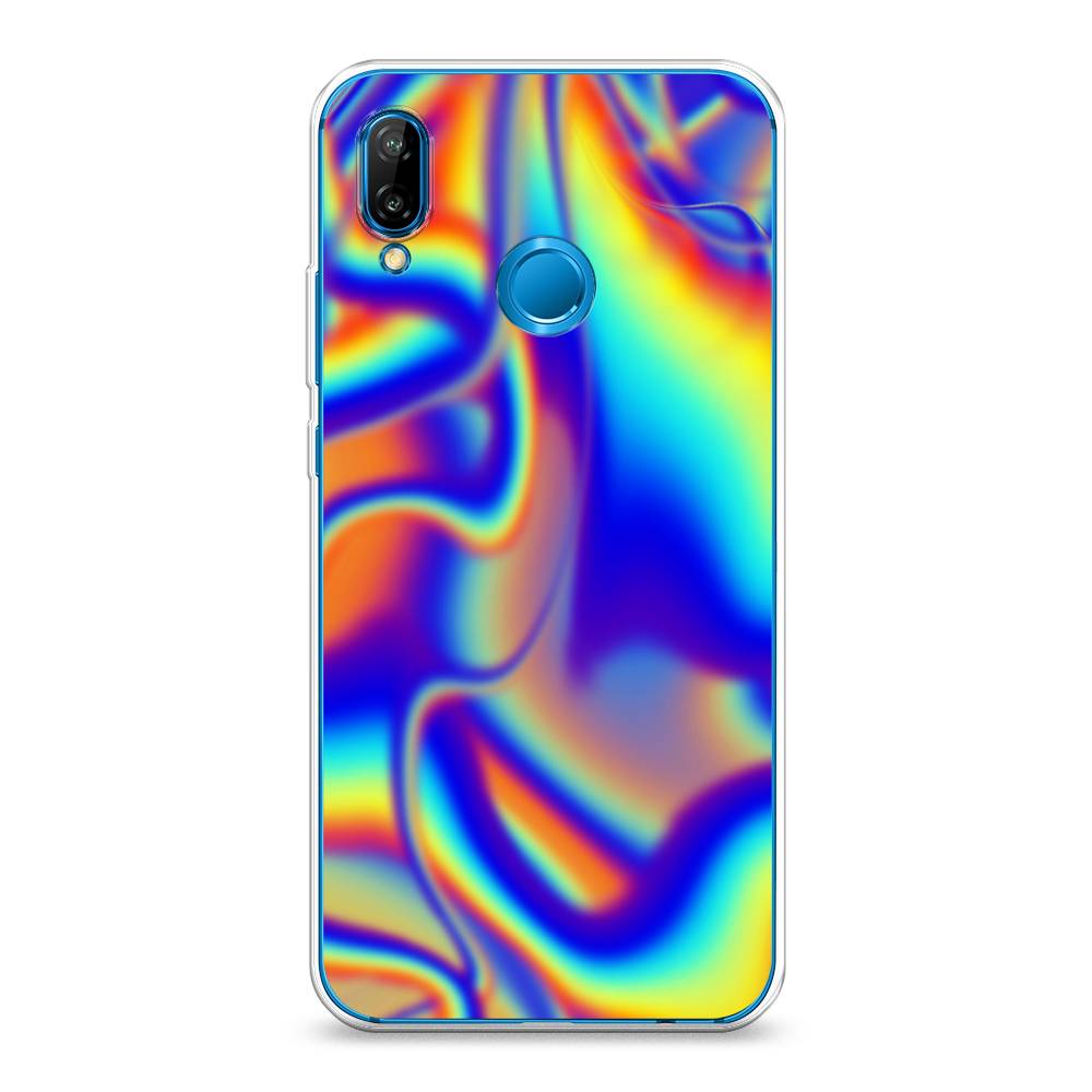 

Чехол на Huawei Nova 3E "Яркая голограмма", Разноцветный, 65650-3