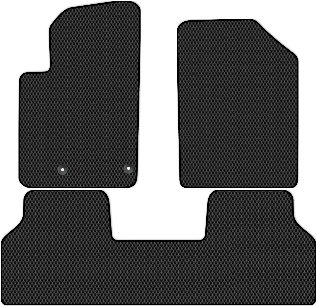 

Коврики ЭВА в салон для Citroen Berlingo (M59) 2002 - 2012, 3 шт. черный, 1801-W3Y-H