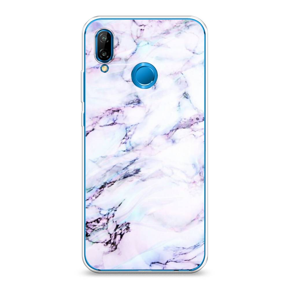 

Чехол на Huawei Nova 3E "Радужный мрамор", Серый;фиолетовый, 65650-3