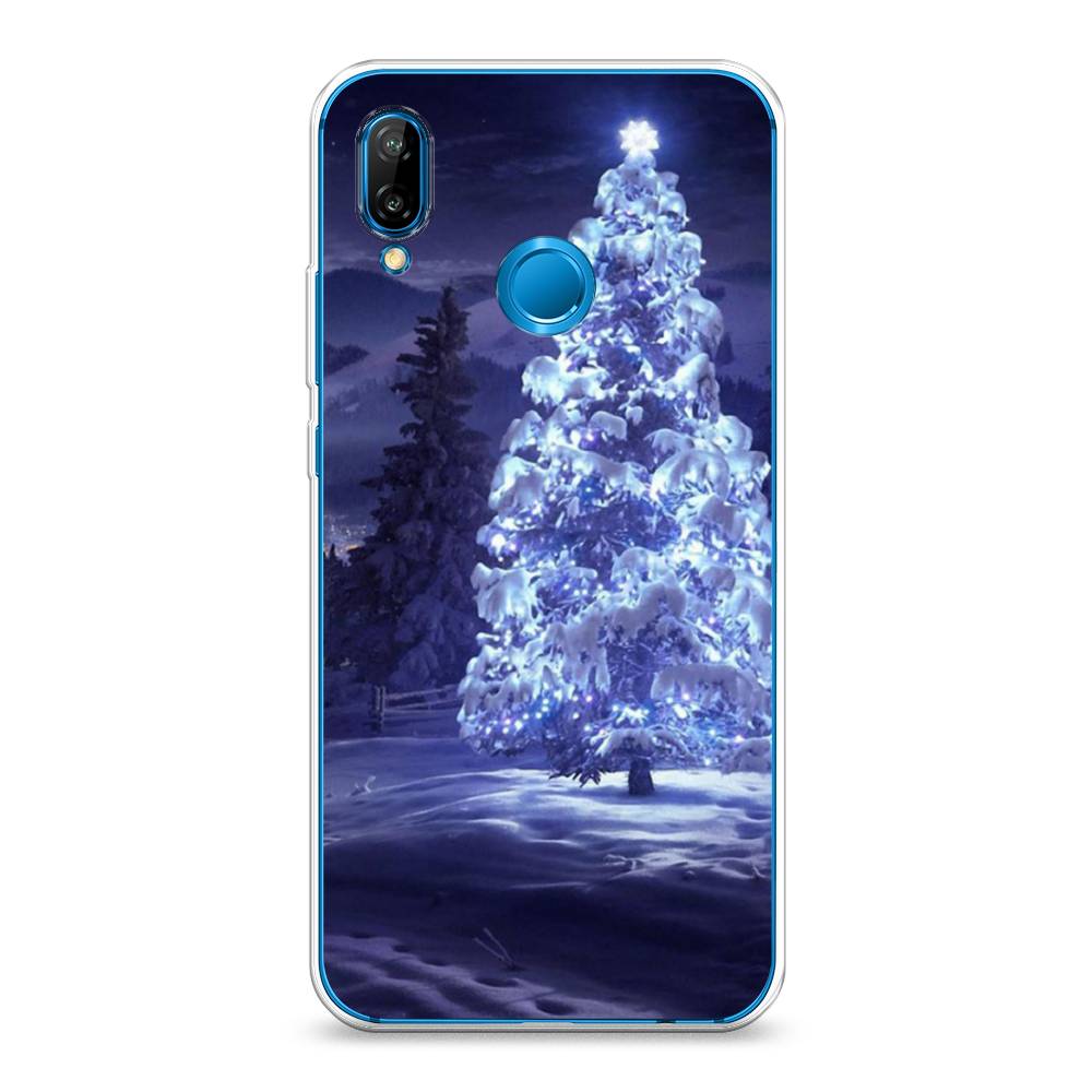 

Чехол на Huawei Nova 3E "Зима 4", Синий;черный;белый, 65650-2