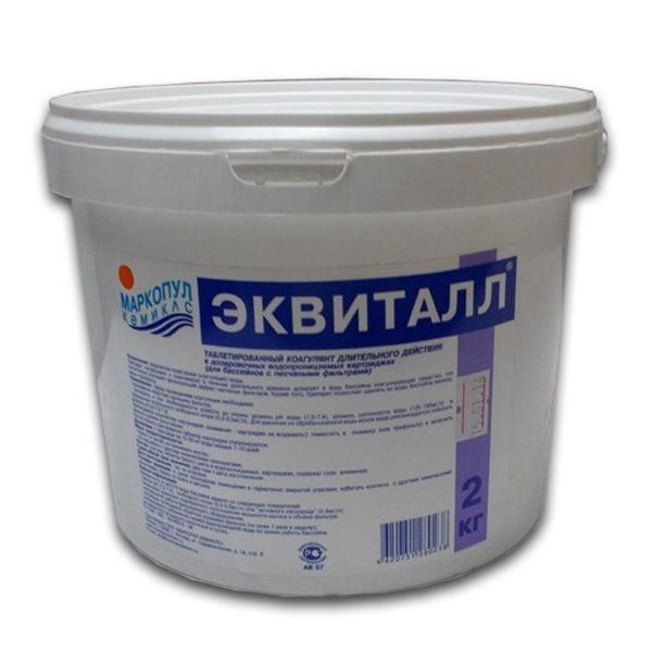 

Средство для чистки бассейна Эквиталл 76508 2 кг
