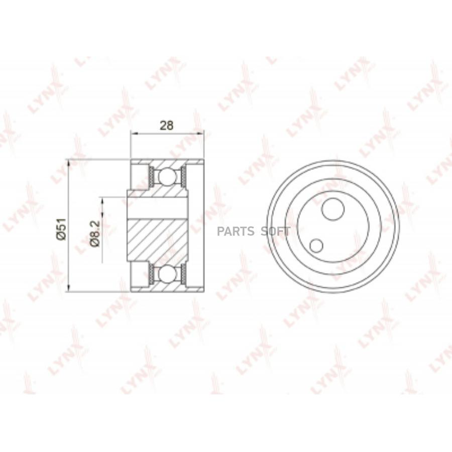 Ролик Натяжной Ремня Грм LYNXauto арт. PB-1058