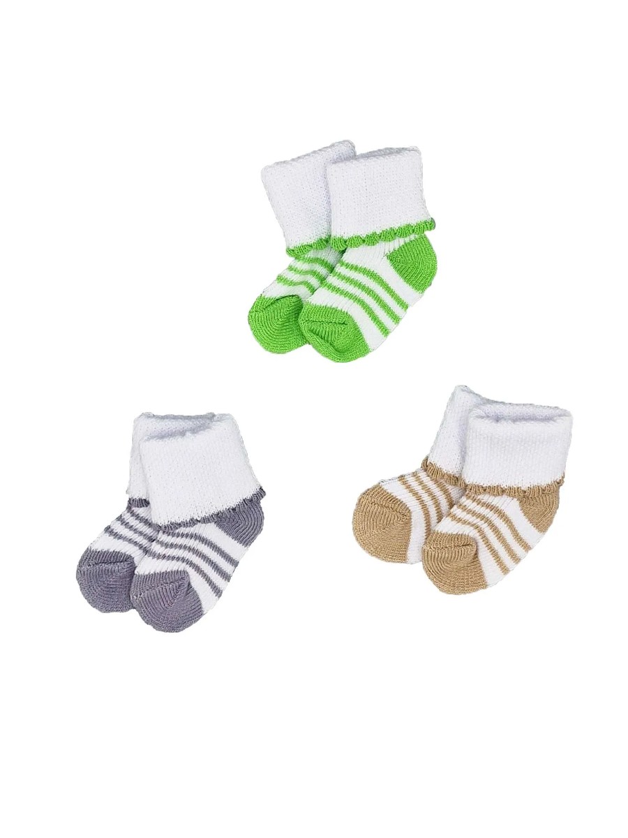 Набор носочков для недоношенных детей LITTLE BLOOM, полосатые, 4-6 см