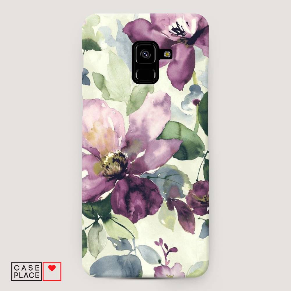 

Чехол Awog "Сиреневые цветы-акварель" для Samsung Galaxy A8 +
