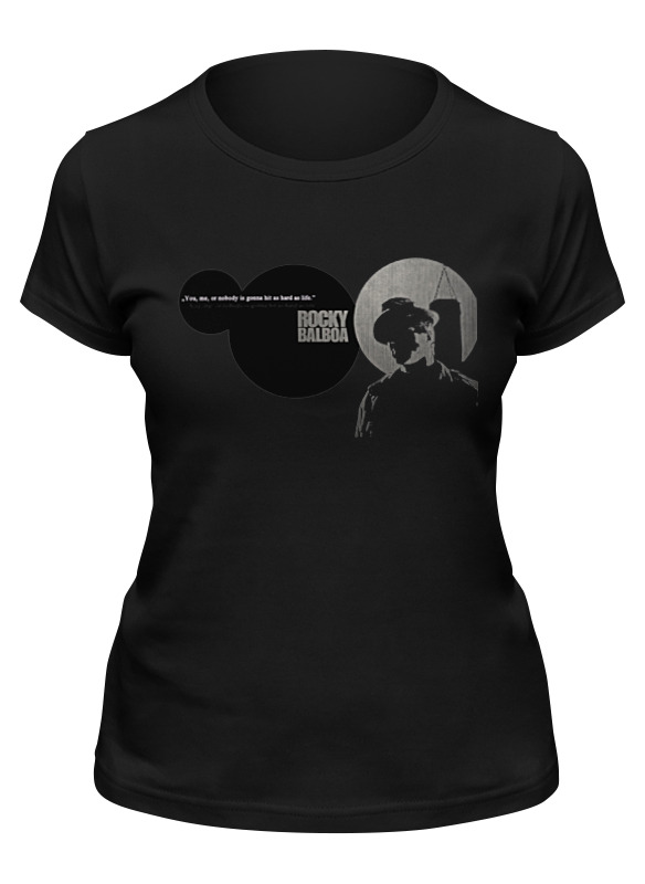 

Футболка женская Printio Rocky balboa черная 2XL, Черный, Rocky balboa