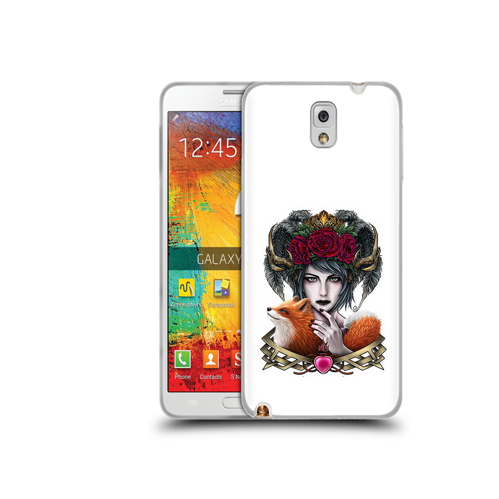 

Чехол MyPads Tocco для Samsung Galaxy Note 3 девушка с лисой, Прозрачный, Tocco