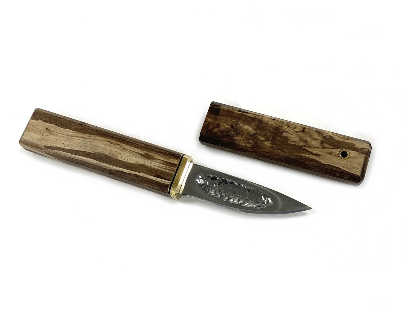 Нож Мастерская Сковородихина Шейный Якутский, D2, стаб карельская береза, коричневый