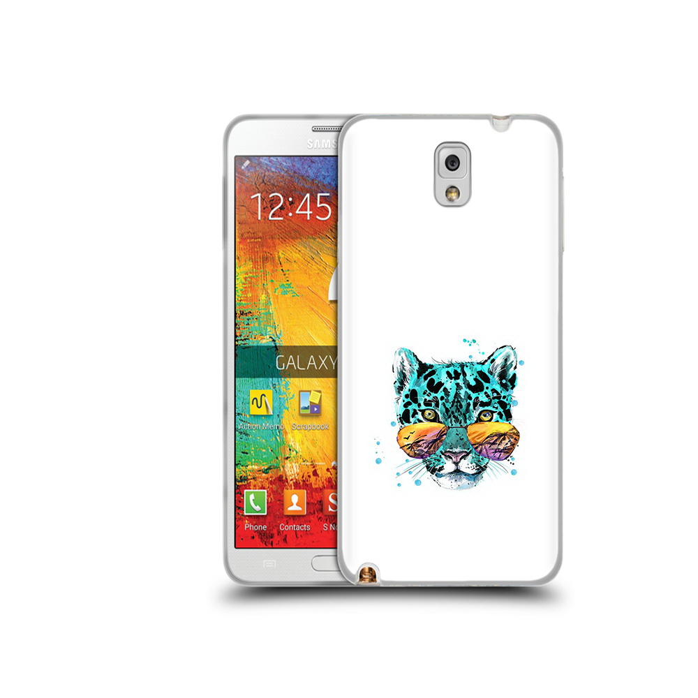 

Чехол MyPads Tocco для Samsung Galaxy Note 3 голубой лео, Прозрачный, Tocco