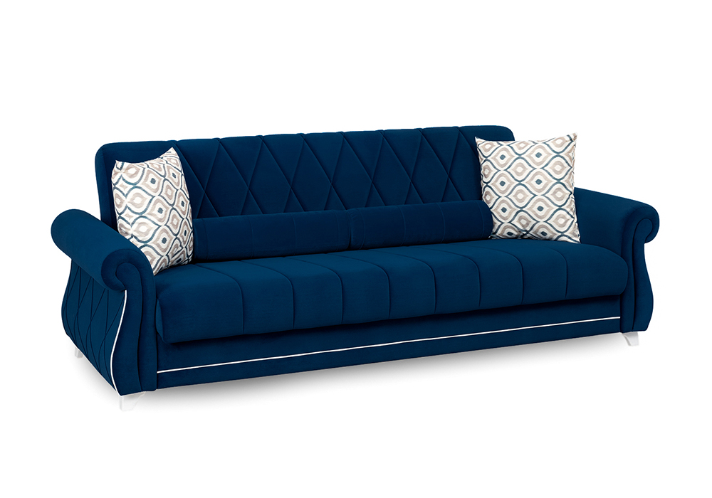 Диван НОНТОН Роуз 236х108х87 см синий 67290₽