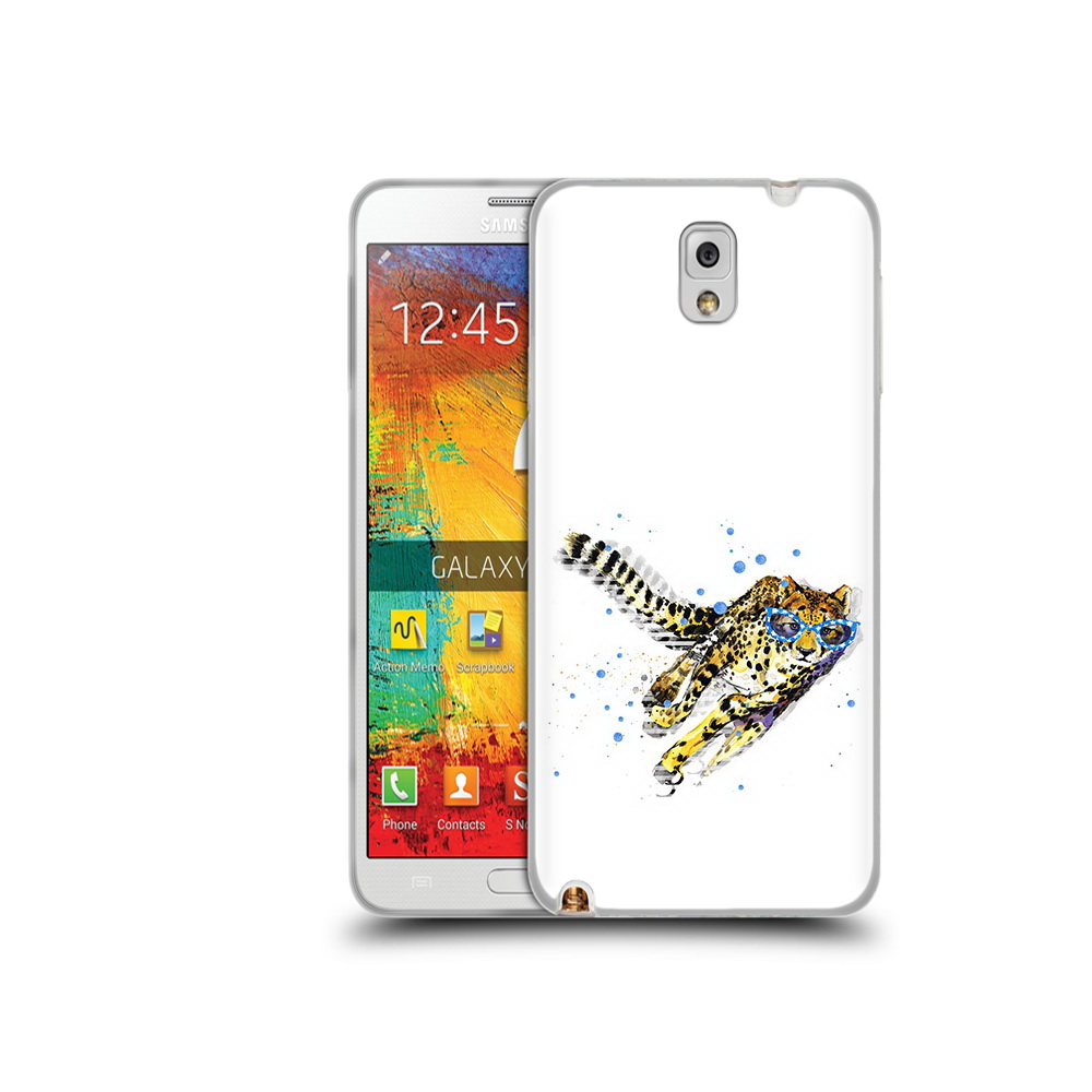

Чехол MyPads Tocco для Samsung Galaxy Note 3 гепард в очках, Прозрачный, Tocco