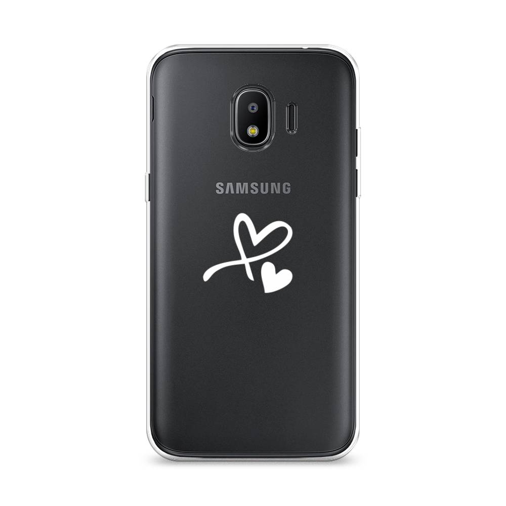

Чехол Awog на Samsung Galaxy J2 2018 "Сердечко минимализм", Белый, 25650-6