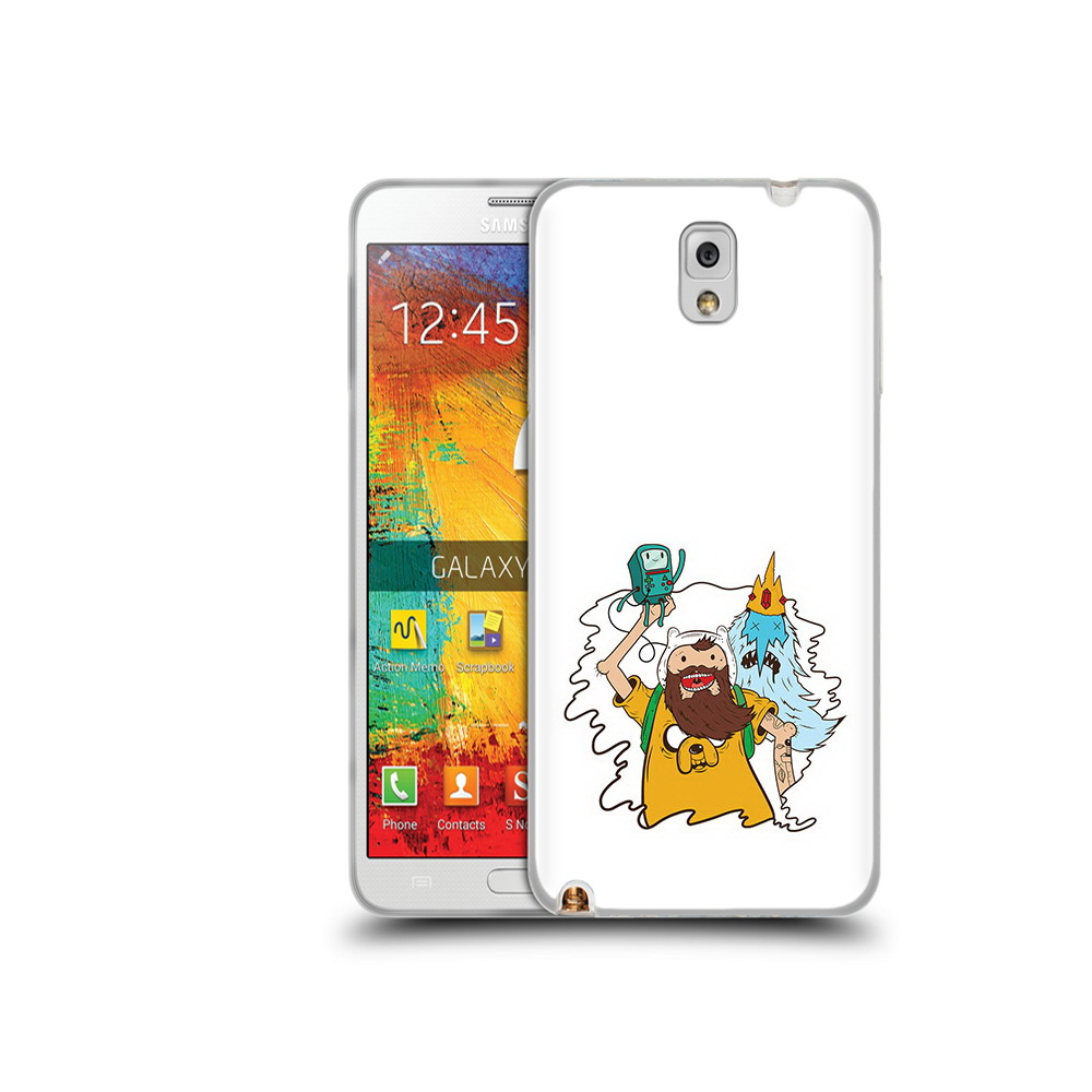 

Чехол MyPads Tocco для Samsung Galaxy Note 3 время приключений старый Финн, Прозрачный, Tocco